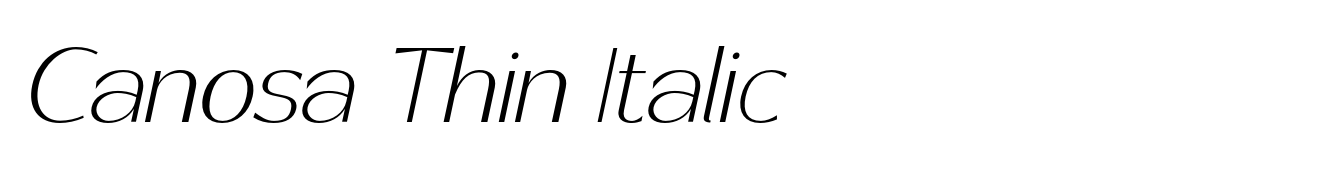 Canosa Thin Italic